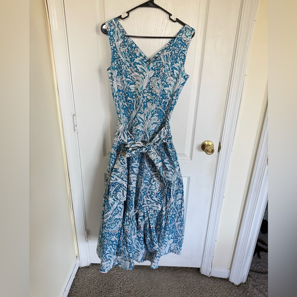 SAMANTHA SUNG Amanda Blue Floral Dress - Picture 4 of 10